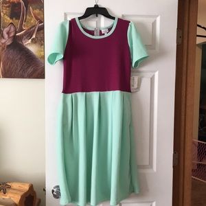 Mint and Magenta Lularoe Amelia, Brand New!